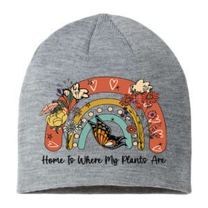 Home Is Where My Plants Are. Funny Distressed Gardening Sustainable Beanie