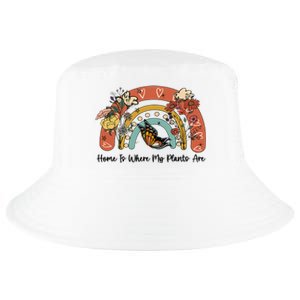 Home Is Where My Plants Are. Funny Distressed Gardening Cool Comfort Performance Bucket Hat