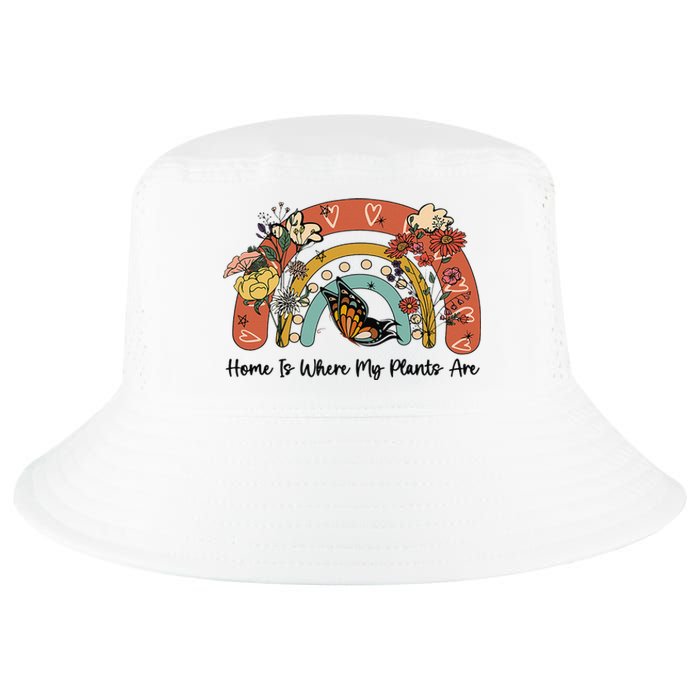 Home Is Where My Plants Are. Funny Distressed Gardening Cool Comfort Performance Bucket Hat