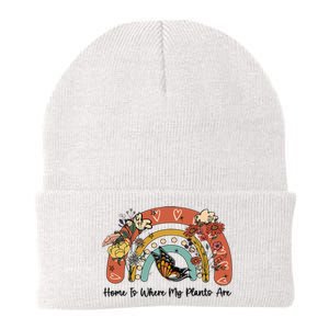 Home Is Where My Plants Are. Funny Distressed Gardening Knit Cap Winter Beanie