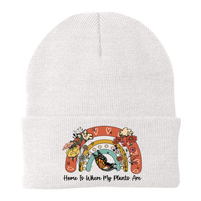 Home Is Where My Plants Are. Funny Distressed Gardening Knit Cap Winter Beanie