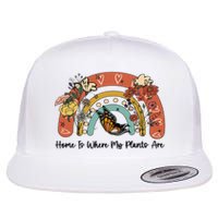 Home Is Where My Plants Are. Funny Distressed Gardening Flat Bill Trucker Hat