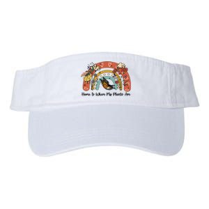 Home Is Where My Plants Are. Funny Distressed Gardening Valucap Bio-Washed Visor