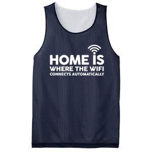 HOME IS WHERE THE WIFI FUNNY Mesh Reversible Basketball Jersey Tank