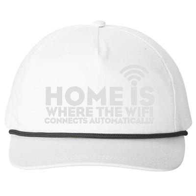 HOME IS WHERE THE WIFI Snapback Five-Panel Rope Hat