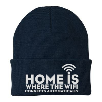 HOME IS WHERE THE WIFI Knit Cap Winter Beanie