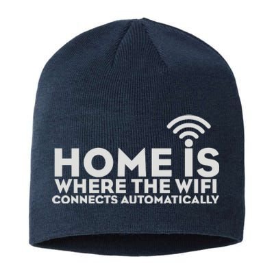 HOME IS WHERE THE WIFI Sustainable Beanie