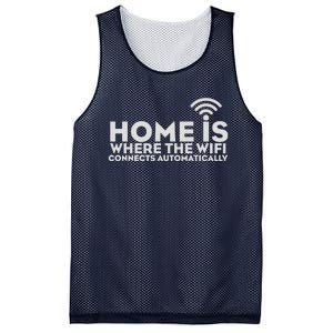 HOME IS WHERE THE WIFI Mesh Reversible Basketball Jersey Tank