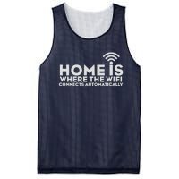 HOME IS WHERE THE WIFI Mesh Reversible Basketball Jersey Tank