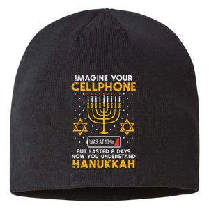 Hanukkah Imagine Your Cellphone Chanukah Jew Sustainable Beanie