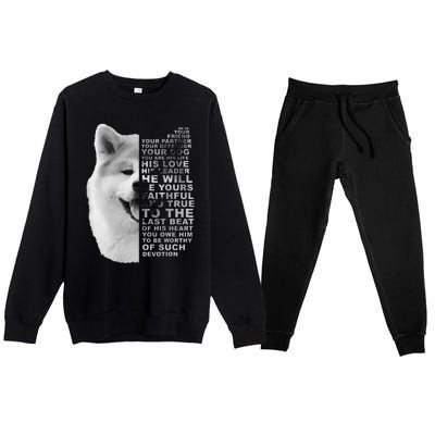 He Is Your Friend Your Partner Your Dog Akita Inu Premium Crewneck Sweatsuit Set