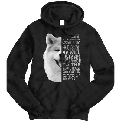 He Is Your Friend Your Partner Your Dog Akita Inu Tie Dye Hoodie