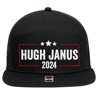 Hugh Janus 24 For President Funny Election 7 Panel Mesh Trucker Snapback Hat