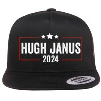 Hugh Janus 24 For President Funny Election Flat Bill Trucker Hat