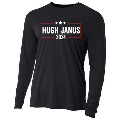 Hugh Janus 24 For President Funny Election Cooling Performance Long Sleeve Crew