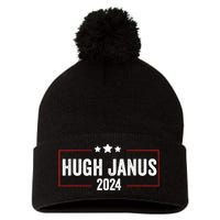 Hugh Janus 24 For President Funny Election Pom Pom 12in Knit Beanie