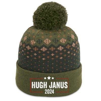 Hugh Janus 24 For President Funny Election The Baniff Cuffed Pom Beanie