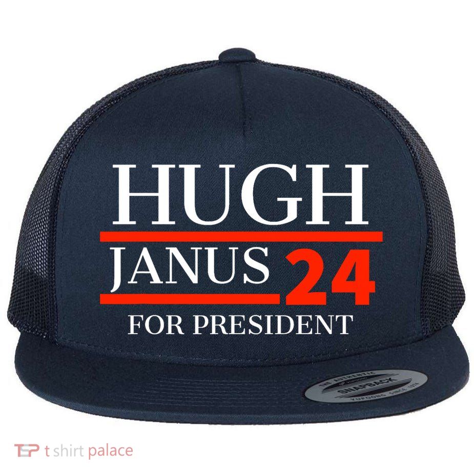 Hugh Janus 24 For President Funny 2024 Election Flatbill Hat