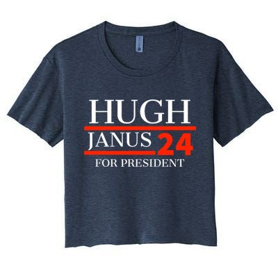 Hugh Janus 24 For President Funny 2024 Election Crop Top