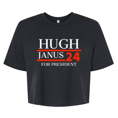 Hugh Janus 24 For President Funny 2024 Election Bella+Canvas Jersey Crop Tee