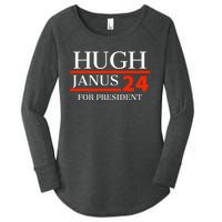 Hugh Janus 24 For President Funny 2024 Election Women's Perfect Tri Tunic Long Sleeve Shirt