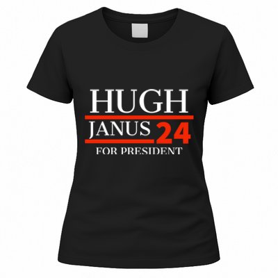 Hugh Janus 24 For President Funny 2024 Election Women's T-Shirt