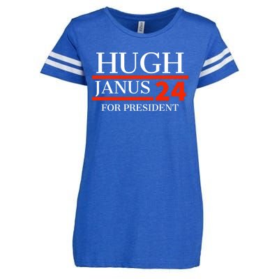 Hugh Janus 24 For President Funny 2024 Election Enza Ladies Jersey Football T-Shirt