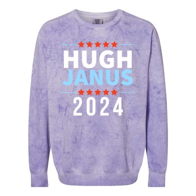 Hugh Janus 24 For President Funny 2024 Election Colorblast Crewneck Sweatshirt