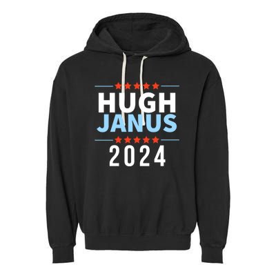 Hugh Janus 24 For President Funny 2024 Election Garment-Dyed Fleece Hoodie