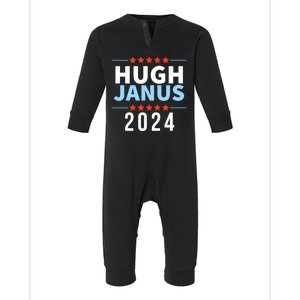 Hugh Janus 24 For President Funny 2024 Election Infant Fleece One Piece