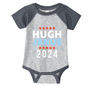 Hugh Janus 24 For President Funny 2024 Election Infant Baby Jersey Bodysuit