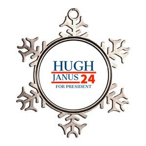 Hugh Janus 24 For President Funny 2024 Election Metallic Star Ornament