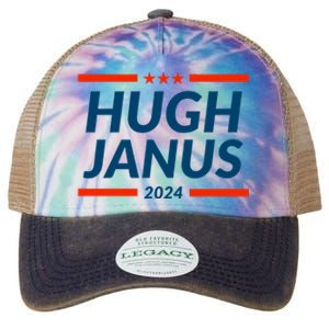 Hugh Janus 24 For President Funny 2024 Election Legacy Tie Dye Trucker Hat