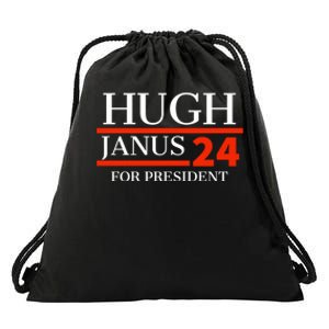 Hugh Janus 24 For President Funny 2024 Election Drawstring Bag