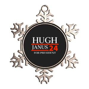 Hugh Janus 24 For President Funny 2024 Election Metallic Star Ornament