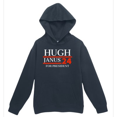 Hugh Janus 24 For President Funny 2024 Election Urban Pullover Hoodie