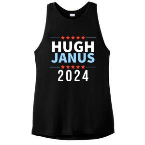 Hugh Janus 24 For President Funny 2024 Election Ladies PosiCharge Tri-Blend Wicking Tank