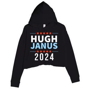 Hugh Janus 24 For President Funny 2024 Election Crop Fleece Hoodie