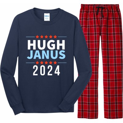 Hugh Janus 24 For President Funny 2024 Election Long Sleeve Pajama Set