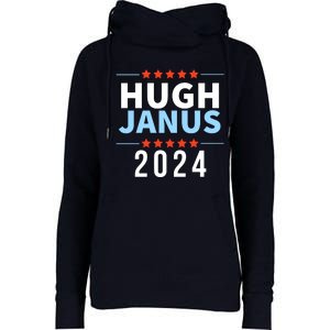 Hugh Janus 24 For President Funny 2024 Election Womens Funnel Neck Pullover Hood