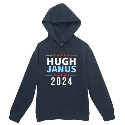 Hugh Janus 24 For President Funny 2024 Election Urban Pullover Hoodie