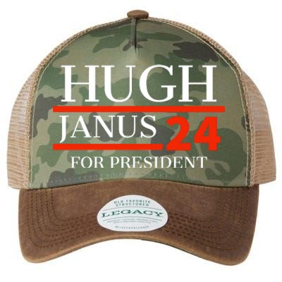 Hugh Janus 24 For President Funny 2024 Election Legacy Tie Dye Trucker Hat