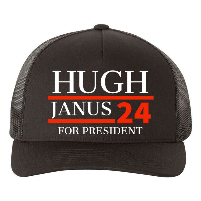 Hugh Janus 24 For President Funny 2024 Election Yupoong Adult 5-Panel Trucker Hat