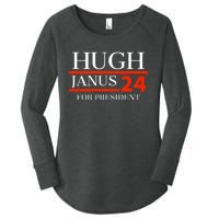 Hugh Janus 24 For President Funny 2024 Election Women's Perfect Tri Tunic Long Sleeve Shirt