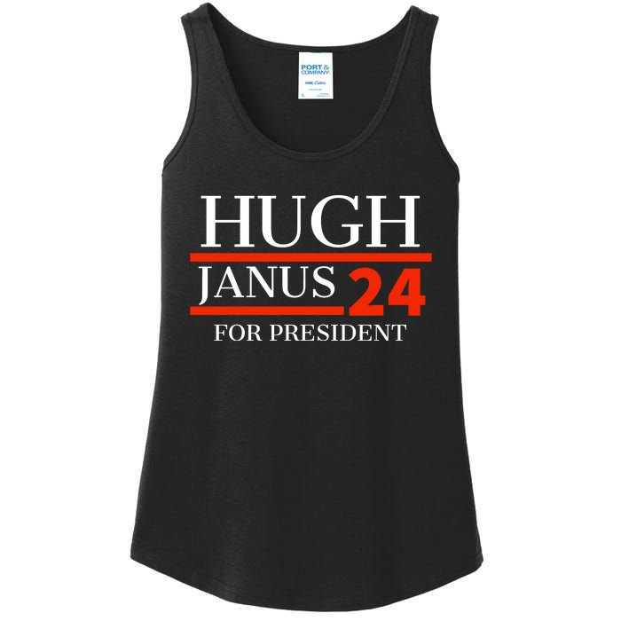 Hugh Janus 24 For President Funny 2024 Election Ladies Essential Tank