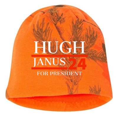 Hugh Janus 24 For President Funny 2024 Election Kati - Camo Knit Beanie