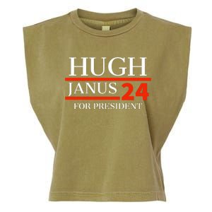 Hugh Janus 24 For President Funny 2024 Election Garment-Dyed Women's Muscle Tee