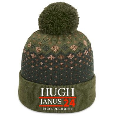 Hugh Janus 24 For President Funny 2024 Election The Baniff Cuffed Pom Beanie