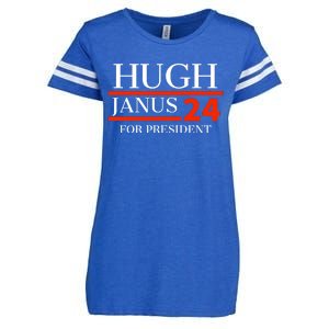 Hugh Janus 24 For President Funny 2024 Election Enza Ladies Jersey Football T-Shirt