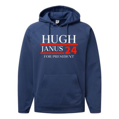 Hugh Janus 24 For President 2024 Election Performance Fleece Hoodie